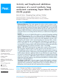 Cover page: Activity and biophysical inhibition resistance of a novel synthetic lung surfactant containing Super-Mini-B DATK peptide.