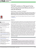 Cover page: Testing Foundations of Biological Scaling Theory Using Automated Measurements of Vascular Networks