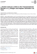 Cover page: α-Actinin Induces a Kink in the Transmembrane Domain of β 3-Integrin and Impairs Activation via Talin