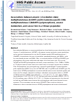 Cover page: Associations between arsenic (+3 oxidation state) methyltransferase (AS3MT) and N‐6 adenine‐specific DNA methyltransferase 1 (N6AMT1) polymorphisms, arsenic metabolism, and cancer risk in a chilean population