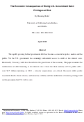 Cover page: The Economic Consequences of Rising U.S. Government Debt: Privileges at Risk