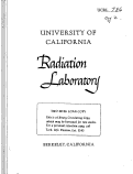 Cover page: Summary of the Research Progress Meeting, June 22, 1950