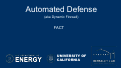 Cover page: Automated Defense