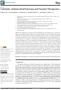 Cover page: Catestatin: Antimicrobial Functions and Potential Therapeutics.