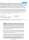 Cover page: Characterizing the admixed African ancestry of African Americans