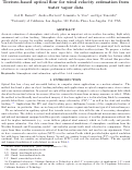 Cover page: Texture-based optical flow for wind velocity estimation from water vapor data