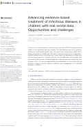 Cover page: Advancing evidence-based treatment of infectious diseases in children with real-world data: Opportunities and challenges