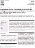 Cover page: Immunohistochemical distinction between intrahepatic cholangiocarcinoma and pancreatic ductal adenocarcinoma