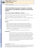 Cover page: A multi-scale method for dynamics simulation in continuum solvent models. I: Finite-difference algorithm for Navier–Stokes equation