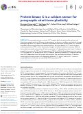 Cover page: Protein kinase C is a calcium sensor for presynaptic short-term plasticity