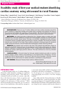 Cover page: Feasibility study of first-year medical students identifying cardiac anatomy using ultrasound in rural Panama.