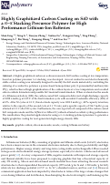 Cover page: Highly Graphitized Carbon Coating on SiO with a π–π Stacking Precursor Polymer for High Performance Lithium-Ion Batteries