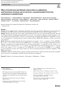 Cover page: Effect of metformin and lifestyle intervention on adipokines and hormones in breast cancer survivors: a pooled analysis from two randomized controlled trials.