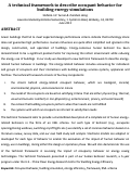 Cover page: A technical framework to describe occupant behavior for building energy simulations