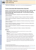 Cover page: Factors associated with gastroschisis outcomes.