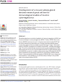 Cover page: Development of a mouse salivary gland-derived mesenchymal cell line for immunological studies of murine cytomegalovirus.