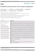 Cover page: Microbial functional diversity: From concepts to applications