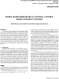 Cover page: Model-Based Hierarchical Optimal Control Design for HVAC Systems