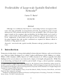 Cover page: Predictability of Large-scale Spatially Embedded Networks