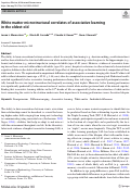 Cover page: White matter microstructural correlates of associative learning in the oldest-old