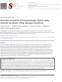 Cover page: Selective activation of serotoninergic dorsal raphe neurons facilitates sleep through anxiolysis.