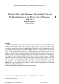 Cover page: Disrupt, Defy, and Demand: Movements Toward Multiculturalism at the University of Oregon, 1968-2015