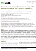 Cover page: Novel order-level lineage of ammonia-oxidizing archaea widespread in marine and terrestrial environments