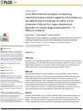 Cover page: Cost effectiveness analysis comparing repetitive transcranial magnetic stimulation to antidepressant medications after a first treatment failure for major depressive disorder in newly diagnosed patients – A lifetime analysis