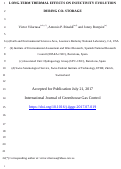 Cover page: Long-term thermal effects on injectivity evolution during CO2 storage