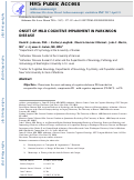 Cover page: Onset of Mild Cognitive Impairment in Parkinson Disease.