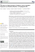 Cover page: The Effect of Meteorological, Pollution, and Geographic Exposures on Death by Suicide: A Scoping Review