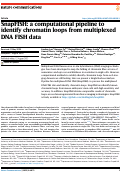 Cover page: SnapFISH: a computational pipeline to identify chromatin loops from multiplexed DNA FISH data.