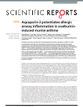 Cover page: Aquaporin-3 potentiates allergic airway inflammation in ovalbumin-induced murine asthma