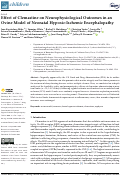 Cover page: Effect of Clemastine on Neurophysiological Outcomes in an Ovine Model of Neonatal Hypoxic-Ischemic Encephalopathy.