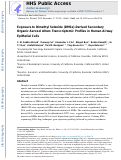 Cover page: Exposure to Dimethyl Selenide (DMSe)-Derived Secondary Organic Aerosol Alters Transcriptomic Profiles in Human Airway Epithelial Cells