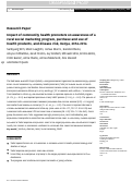 Cover page: Impact of community health promoters on awareness of a rural social marketing program, purchase and use of health products, and disease risk, Kenya, 2014–2016