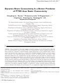 Cover page: Dynamic brain connectivity is a better predictor of PTSD than static connectivity