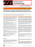 Cover page: Shunting branch of portal vein and stent position predict survival after transjugular intrahepatic portosystemic shunt.