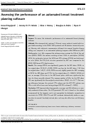 Cover page: Assessing the performance of an automated breast treatment planning software