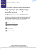 Cover page: Young adults report increased pleasure fromsmoking cigarettes when drinking alcohol but notwhen using marijuana