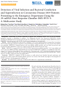 Cover page: Detection of Viral Infection and Bacterial Coinfection and Superinfection in Coronavirus Disease 2019 Patients Presenting to the Emergency Department Using the 29-mRNA Host Response Classifier IMX-BVN-3: A Multicenter Study