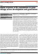 Cover page: Rapid response of fly populations to gene dosage across development and generations.