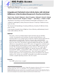 Cover page: Amygdala and prefrontal cortex activity varies with individual differences in the emotional response to psychosocial stress.