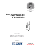 Cover page: Trace Metal Mobilization During Combustion Of Biomass Fuels