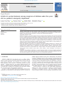 Cover page: COVID-19 vaccine hesitancy among caregivers of children under five years old in a pediatric emergency department