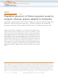 Cover page: Population genomics of finless porpoises reveal an incipient cetacean species adapted to freshwater