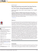 Cover page: Quantifying Environmental Limiting Factors on Tree Cover Using Geospatial Data