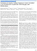 Cover page: Variations in Opsin Coding Sequences Cause X-Linked Cone Dysfunction Syndrome with Myopia and DichromacyX-Linked Cone Dysfunction