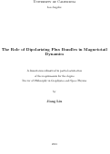 Cover page: The Role of Dipolarizing Flux Bundles in Magnetotail Dynamics