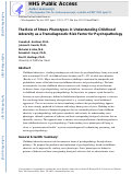 Cover page: The Role of Stress Phenotypes in Understanding Childhood Adversity as a Transdiagnostic Risk Factor for Psychopathology